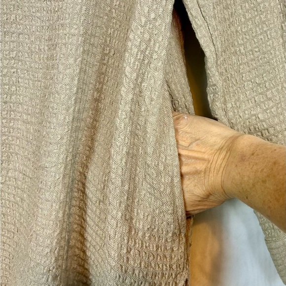 NWT Denim & Co. Textured Stretch Button Front Pocket Tunic Medium petite A468447 - Picture 6 of 9